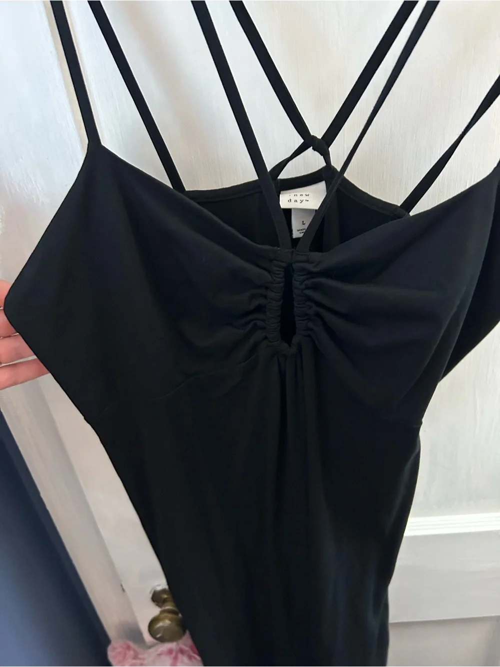 Black Strappy Midi Dress